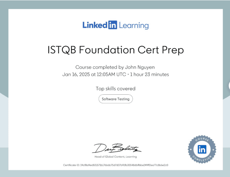 ISTQB Foundation Level