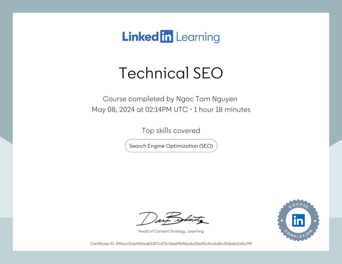 Google Search Central Certificate