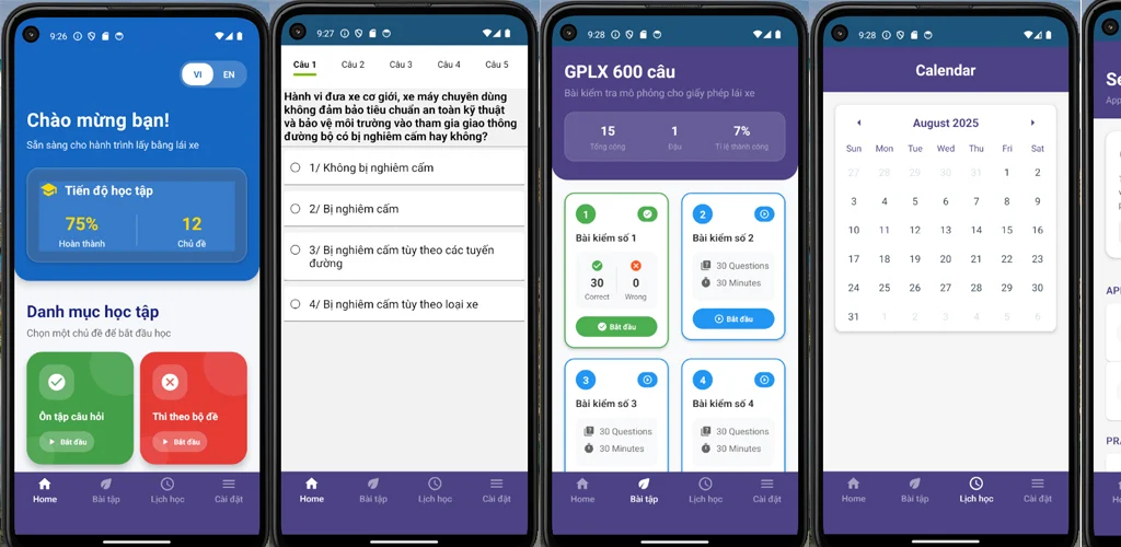 600 GPLX Driver License App